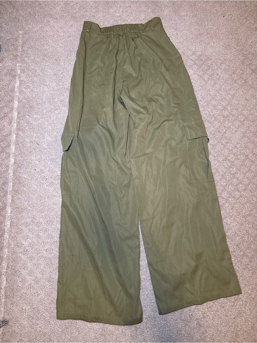 SHEIN Olive Green Cargo Pants with Side Pockets Size Small